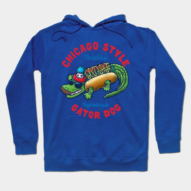 Da Chicago Gator Dog Text Tee Hoodie by nickv47